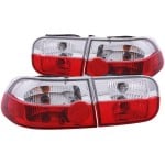 Left (Driver) Tail Light Assembly for 1992 - 1995 Honda Civic 3 Door Hatchback, Quarter Panel Mounted,  33550SR3A01, Replacement