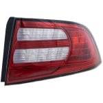 Tail Light for Acura TL Base Model 2007-2008, Right (Passenger) Side, Lens and Housing, Replacement