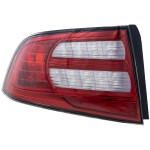 Tail Light for 2007-2008 Acura TL Base Model, Left (Driver) Side, Lens and Housing, Replacement