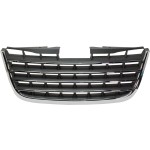 Grille for 2008-2010 Town and Country, Chrysler, Plastic Construction, Chrome Shell with Painted Dark Gray Insert, Suited for Limited, Touring, Walter P. Chrysler Signature Series Models, Replacement