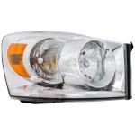 Headlight Assembly for Dodge Full Size Pick-Up 2007-2009, Right (Passenger), Halogen, Suitable for All Cab Types, Replacement