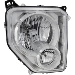 Headlight Assembly for Jeep Liberty 2008-2012, Right (Passenger) Side, Halogen, Chrome Interior, with Fog Light, Replacement