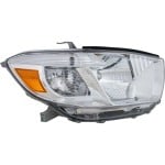 Headlight for Toyota Highlander 2008-2010 Right (Passenger) Side, Lens and Housing, Chrome Interior, Fits Base/Limited/SE Models, Japan Built Vehicles, Replacement