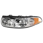 Headlight Assembly for 2000 Buick LeSabre Custom Model, Left (Driver), Halogen, Smooth High Beam Surface, Replacement