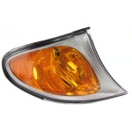 Right (Passenger) Corner Light Assembly for BMW 3-Series 2002-2005, Halogen, Sedan/Wagon, Titanium Surround Trim, Replacement Models: 320i, 325i, 330i.