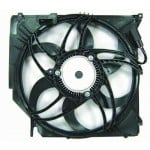 Radiator Fan/Motor Assembly for 2004 - 2010 BMW X3 Engine, Radiator Cooling Fan Assembly Replacement, 400 Watt, 17113452509, Replacement