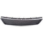 Front Bumper Grille for Chevrolet Impala 2006-2013, Impala Limited 2014-2016, Chrome Shell/Black Insert, for LTZ/Police/SS Models, Replacement