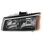 Headlight Assembly for Chevrolet Silverado 2003-2006, Left (Driver), Halogen, Smooth Reflector, Includes 2007 Classic, Replacement