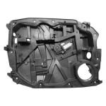 Front Door Glass Regulator for 2008 - 2012 Jeep Liberty, Driver's Side Power Window Motor, Carrier Module & Motor Assembly, 2 Pin, w/o One Touch,  68033457AB-PFM