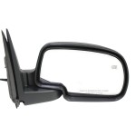 Power Mirror for Chevrolet Silverado/GMC Sierra 2003-2007, Right (Passenger), Non-Towing, Manual Folding, Heated, Textured, without Memory, Puddle Light and Signal Light, Includes 2007 Classic, Replacement