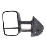 Towing Mirror for Chevrolet Silverado 2007-2013/Suburban 2007-2014, Left (Driver), Manual Adjust, Manual Folding, Non-Heated, Textured, Without Memory, Puddle Light, and Signal Light, Replacement