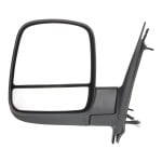 Power Mirror for Chevrolet Express/GMC Savana Van 2008-2023, Left (Driver), Non-Towing, Manual Folding, Heated, Textured, Standard Type, without Signal Light, Replacement