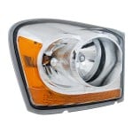 Headlight Assembly for Dodge Durango 2006, Right (Passenger) Side, Halogen Light with Chrome Interior, Replacement