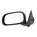 Power Heated Mirror for Dodge Dakota 2005-2011, Mitsubishi Raider 2006-2009, Left (Driver), Manual Folding, Textured, 6 x 9 in., Replacement