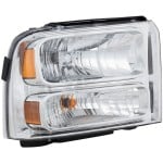 Headlight Assembly for Ford F-Series Super Duty 2005-2007, Right (Passenger), Halogen, Excluding Harley-Davidson Model, Replacement