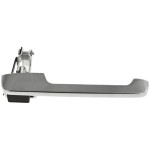 Front Exterior Door Handle in Chrome for Ford F-Series Trucks 1980-1997, Right (Passenger) Side, Replacement