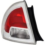 Tail Light Lens and Housing for 2006-2009 Ford Fusion, Left (Driver) Side, Replacement