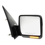 Power Mirror for Ford F-150 2004-2006, Right (Passenger), Non-Towing, Manual Folding, Heated, Textured, with In-housing Signal Light, without Auto Dimming, Blind Spot Detection, and Memory, Replacement