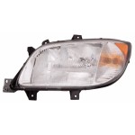 Left (Driver) Headlight Assembly for 2003 - 2006 Freightliner Sprinter 3500 Front, Without Fog Lights; Composite; OEM 5103598AA Replacement