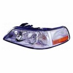 Left (Driver) Headlight Assembly for 2003 - 2004 Lincoln Town Car, Front Headlight Assembly Replacement Housing/Lens/Cover, w/HID; Composite;  4W1Z13008C, Replacement
