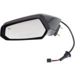Power Mirror for Chevrolet Camaro 2010-2015, Left (Driver), Non-Folding, Heated, Paintable, without Auto Dimming, Blind Spot Detection, Memory, and Signal Light, Replacement