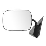 Manual Adjust Mirror for Chevrolet C/K Full Size P/U 1988-2000, Left (Driver), Non-Towing, Manual Folding, Non-Heated, Chrome, Below Eyeline Type, Steel, w/o Auto Dimming, BSD Memory, Non-Signal Light, Replacement