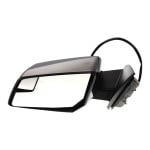 Power Heated Left (Driver) Manual Folding Paintable Mirror with In-Housing Signal Light for 2009-2017 GMC Acadia/Acadia Limited, without Auto Dimming, Blind Spot Detection, and Memory, Replacement