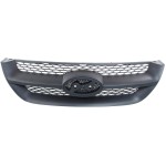 Grille for Hyundai Sonata 2006-2008, with Textured Black Shell and Insert, Replacement