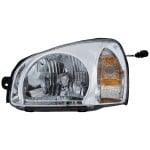 Headlight Assembly for Hyundai Santa Fe, 2003-2006, Left (Driver), Halogen, From 7-14-2003, Replacement