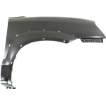 Front Fender for Hyundai Tucson 2005-2009, Right (Passenger), Primed (Ready to Paint), 2.0L Engine, w/o Signal Light Hole, w/ Side Cladding Hole, Steel, Replacement