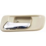 Rear Interior Door Handle for Honda Accord 1998-2002, Left (Driver), Chrome Lever + Beige Housing, Sedan, Without Hole, Replacement