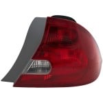 Tail Light Assembly for Honda Civic Coupe, Right (Passenger) Side, Compatible with 2001-2003 Models, Replacement
