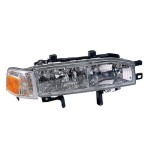 Right (Passenger) Headlight Assembly for 1990 - 1991 Honda Accord, Front Headlight Housing/Lens/Cover, Includes Park/Marker Light, Composite, OEM Replacement: 33100SM4A02