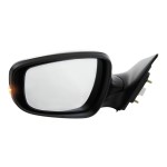 Power Mirror for Hyundai Elantra 2011-2013, Left (Driver), Manual Folding, Heated, Paintable, In-housing Signal Light, w/o Auto Dimming, Blind Spot Detection, No Memory, Replacement