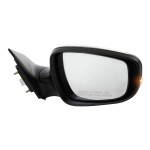 Power Mirror for Hyundai Elantra 2011-2013, Right (Passenger) Side, Manual Folding, Heated, Paintable, with In-Housing Signal Light, without Auto Dimming, Blind Spot Detection, and Memory, Replacement