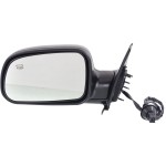 Power Mirror for Jeep Grand Cherokee 1999-2004, Manual Folding, Heated, Textured, Without Memory, 5 Pin Plug, Left (Driver), Replacement