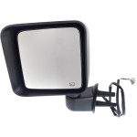 Power Mirror for Jeep Wrangler JK 2014-2014, Left (Driver), Manual Folding, Heated, Textured, Replacement
