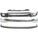 Front Bumper Kit for 2001-2004 Toyota Tacoma, 4-Piece Chrome with Bumper Fillers, Valance and Bumper Retainer, Replacement