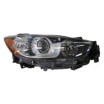 Headlight for Mazda CX-5 2013-2015, Right (Passenger), Lens and Housing, Xenon, Without High-Intensity Discharge Kit, With Adaptive Frontlighting System, CAPA-Certified, Replacement