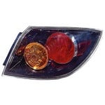 Right (Passenger) Tail Light Lens/Housing for 2004-2006 Mazda 3, 4 Door Hatchback, Without LED, OEM equivalent BN8F51170D, Replacement