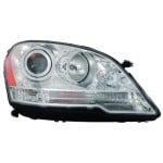 Front Headlight Assembly Replacement for 2008 - 2011 Mercedes-Benz ML350 Right (Passenger) Side, Compatible with 164.186, 164.156, 164.125 Body Codes, Halogen, Composite,  164820245964