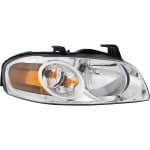 Headlight Assembly for Nissan Sentra 2004-2006 Right (Passenger), Halogen, Chrome Interior, Base/S Models, Replacement