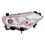 Headlight Assembly for Nissan Quest 2011, Right (Passenger) Side, Halogen, CAPA-Certified, Replacement