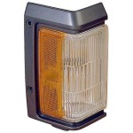 Right (Passenger) Front Side Marker Light Assembly for 1993 - 1995 Nissan Pathfinder with Bright Rim,  B611060G00, Lens Cover, Replacement