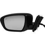 Power Mirror for Nissan Murano 2016-2023, Left (Driver), Manual Folding, Heated, Paintable, for SL/Platinum Models, with Memory, Camera, and Signal Light, From March 2016, Replacement