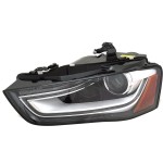 Headlight for Audi A4 Allroad 2013-2016 Left (Driver), Lens and Housing, Xenon, without High Intensity Discharge Kit, without Curve Lighting, Replacement (CAPA Certified)