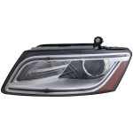 Replacement Headlight for Audi Q5/SQ5 2013-2017, Left (Driver), Lens and Housing, Xenon, Excludes Hybrid Model, without Curve Lighting (CAPA Certified)