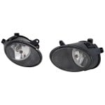 Fog Light Assembly for Audi A6 2006-2008/S8 2007-2007, Right (Passenger) and Left (Driver), Halogen, Clear Lens, Replacement