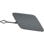 Front Bumper Tow Hook Cover for BMW 5-Series 2017-2020, Primed (Ready to Paint), without M Package, Replacement Models: 520i, 530i, 540i, 550i