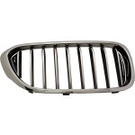 Grille for BMW 5-Series 2017-2020 Right (Passenger), Excluding M Package, Including Luxury Package, Sedan, Replacement